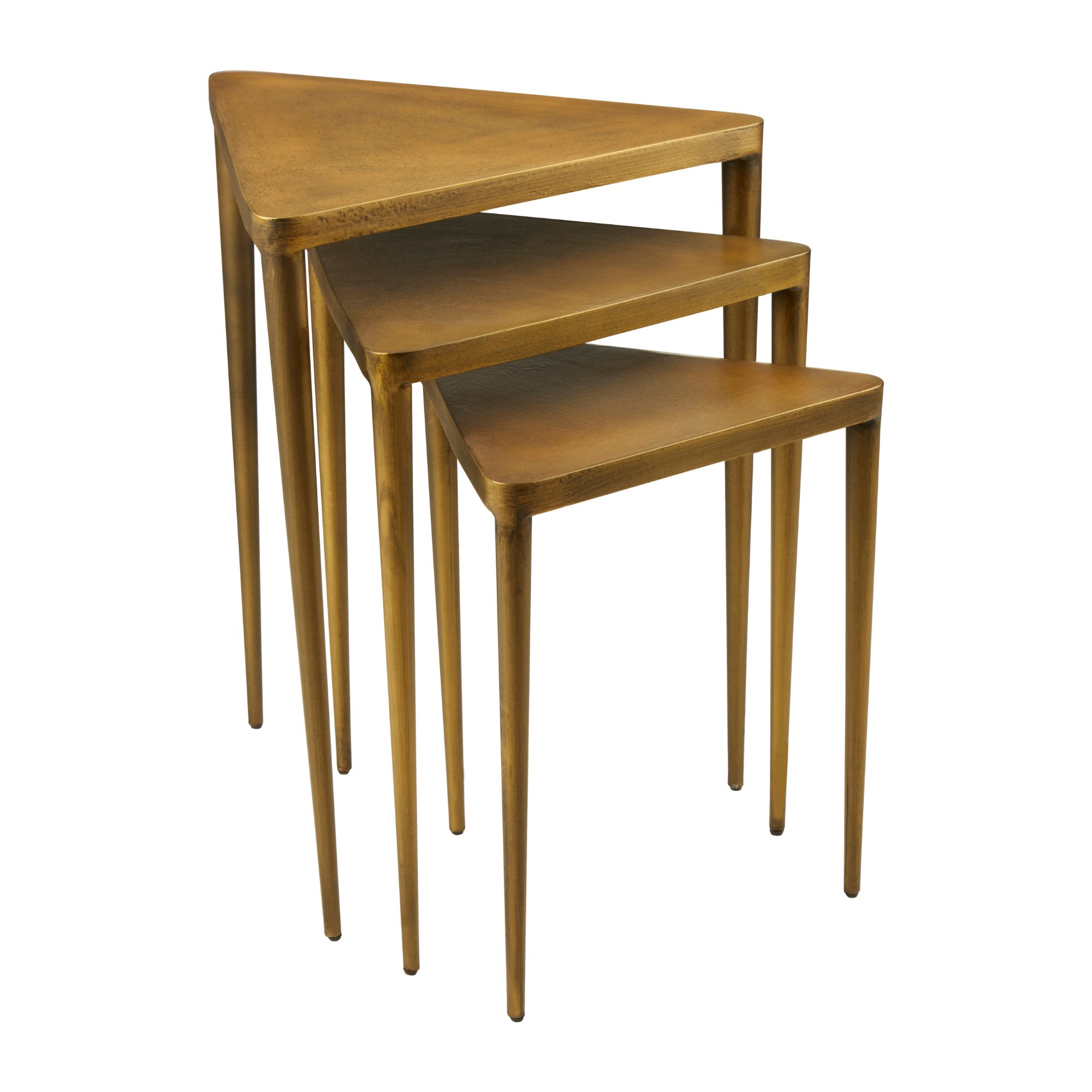 Orsina Metal Set of 3 Nesting Side Tables - Gold - Image 1