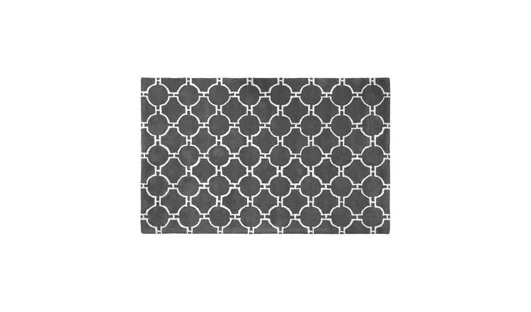 Orsina White and Grey Bosie Kensington Townhouse Rug - 150 x 240cm