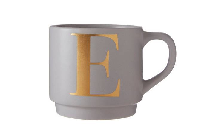 Orsina Signet E Monogram Mug – Grey