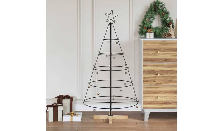 Walplus Christmas Cone Tree 64 cm Wide - Black - 120 cm