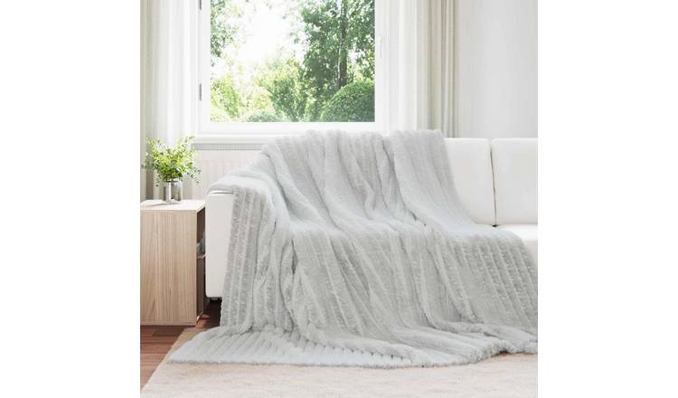 Walplus 260 g/m2 Fleece Throw Blanket - Grey - 270 x 240 cm