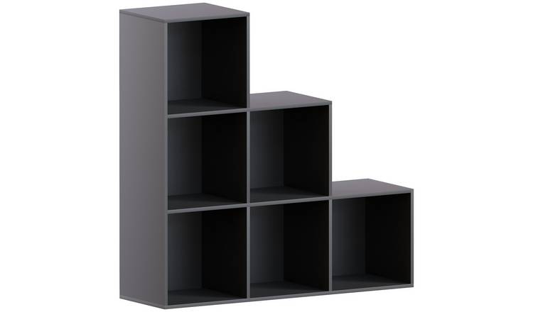 Vida Designs Durham 6 Cube Staircase Storage Unit - Black