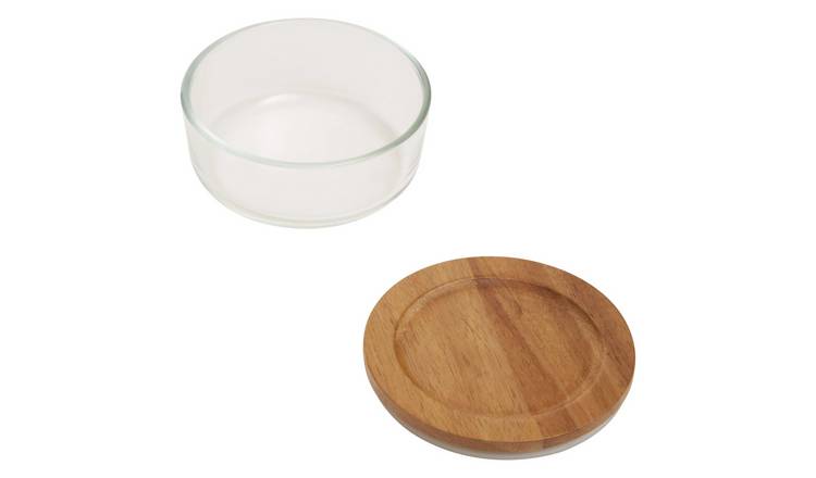 Orsina Freska 300ml Glass Container With Acacia Lid