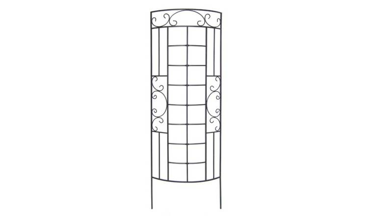 Primrose Romantic Curved Trellis and Plant Support Ladder in Black - 182cm