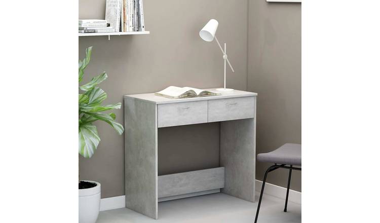 Walplus Storage Engineered Wood Computer Desk - Granite Grey - 80 x 40 x 75 cm