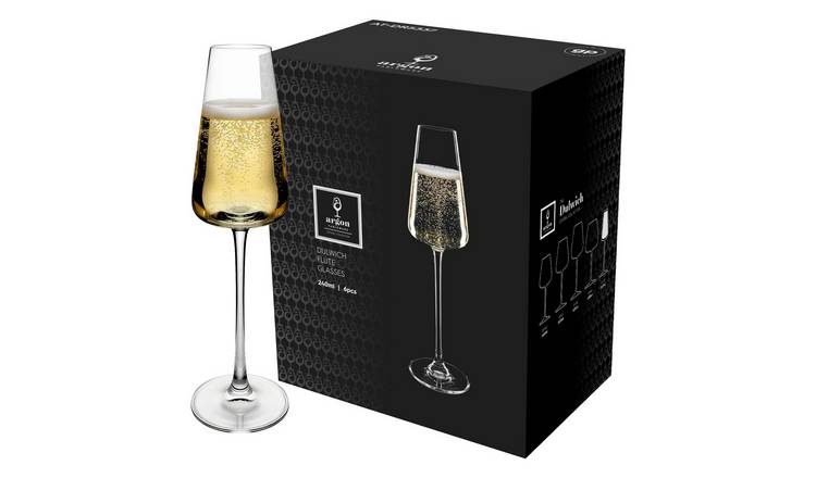 Argon Tableware Dulwich Crystal Champagne Flutes - 240ml - Pack of 24