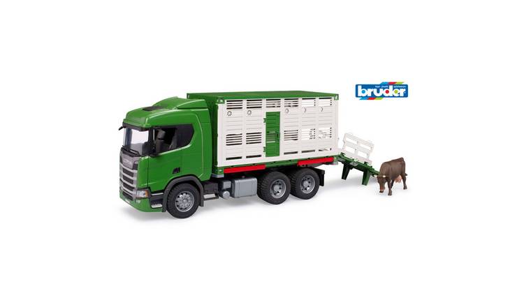 Bruder 1:16 Scania Super 560R Cattle Transportation Truck - Green