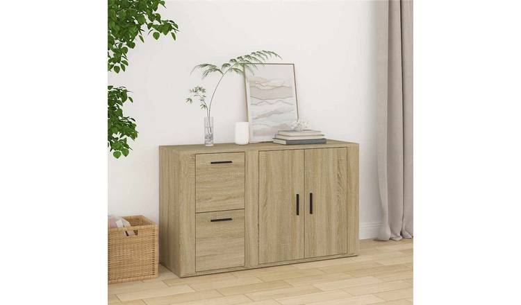 Walplus Engineered Wood Sideboard - Sonoma Oak - 100 x 33 x 59.5 cm