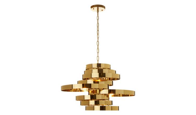 Orsina Alana 5 Bulb Metal Pendant Lamp - Gold