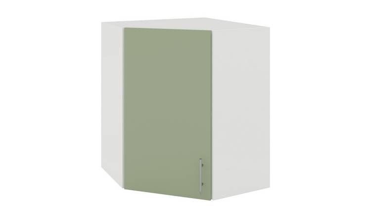 JD Greta 600mm Wall Corner Cabinet with 2 Doors - Sage Green Matt