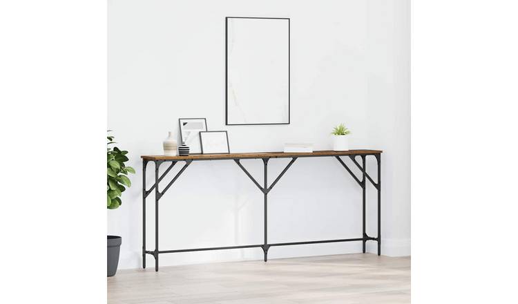 Walplus Engineered Wood Console Table - Old Wood - 180 x 23 x 75 cm