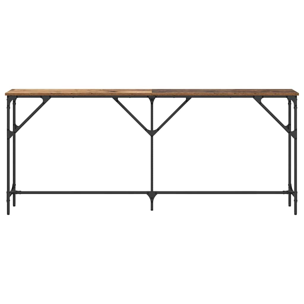 Walplus Engineered Wood Console Table - Old Wood - 180 x 23 x 75 cm - Image 5