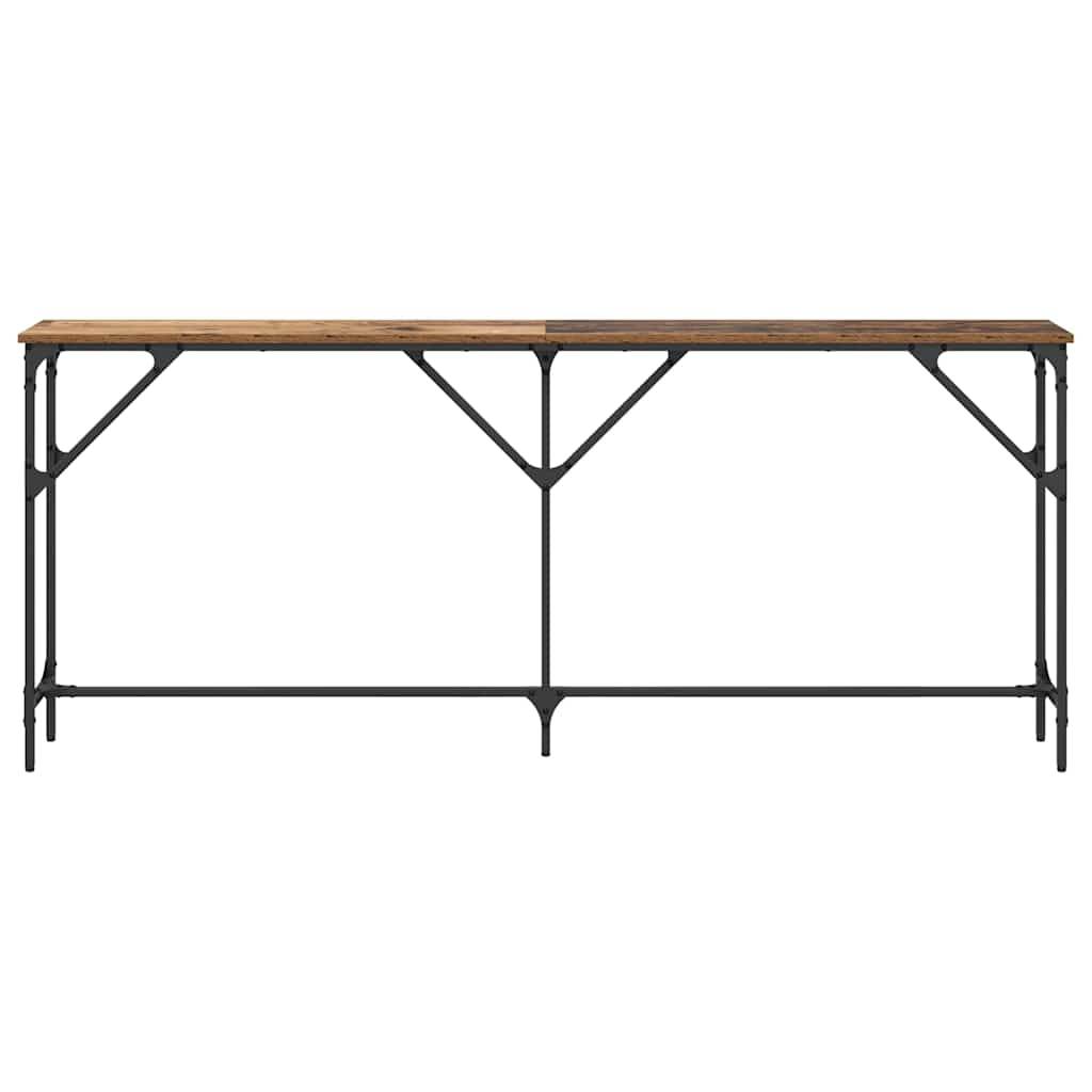 Walplus Engineered Wood Console Table - Old Wood - 180 x 23 x 75 cm - Image 5