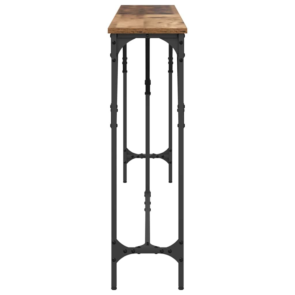 Walplus Engineered Wood Console Table - Old Wood - 180 x 23 x 75 cm - Image 6