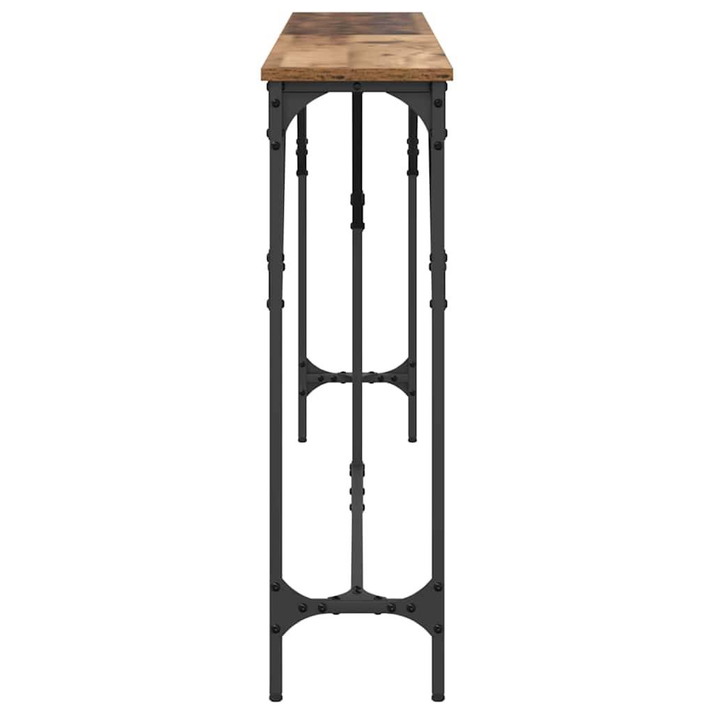 Walplus Engineered Wood Console Table - Old Wood - 180 x 23 x 75 cm - Image 6