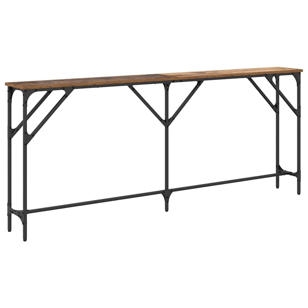 Walplus Engineered Wood Console Table - Old Wood - 180 x 23 x 75 cm - Image 7