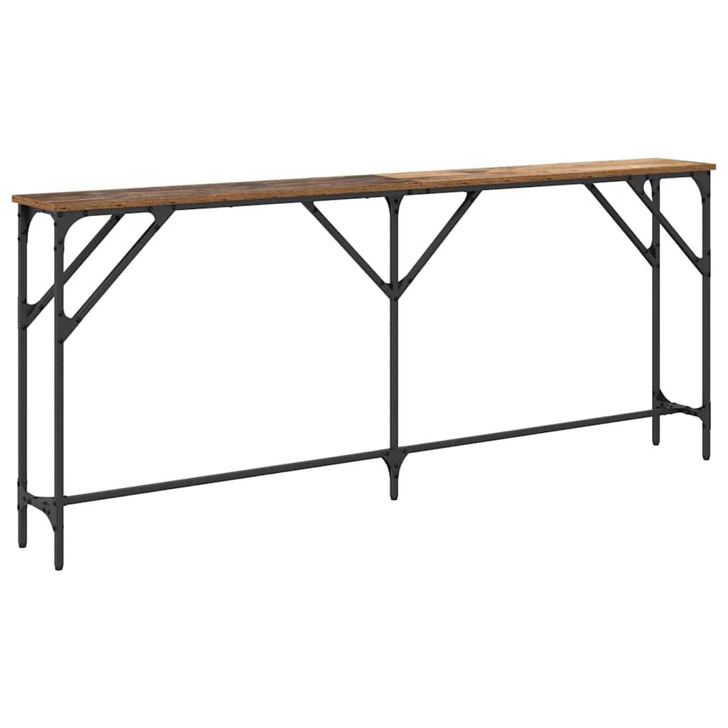 Walplus Engineered Wood Console Table - Old Wood - 180 x 23 x 75 cm - Image 7