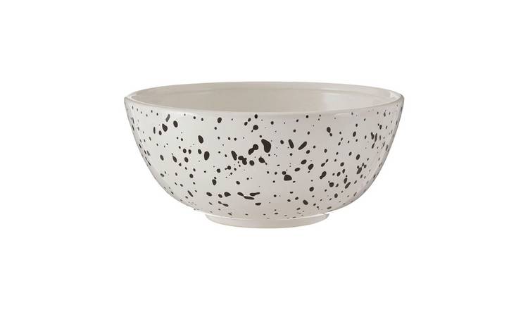 Orsina Speckled Salad Bowl - Black and White