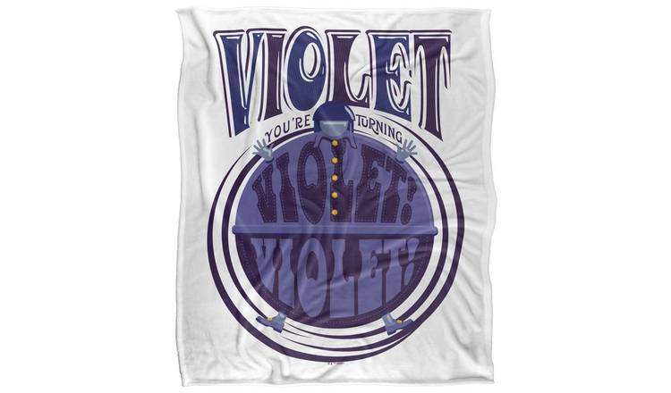Willy Wonka & The Chocolate You're Turning Violet Blanket - 152cm x 127cm