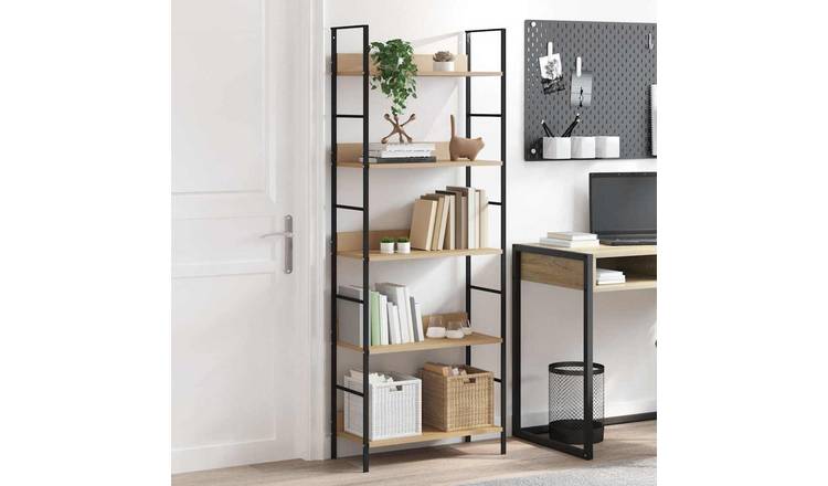 Walplus Engineered Wood Storage Cabinet - Oak - 60 x 27.6 x 158.5 cm