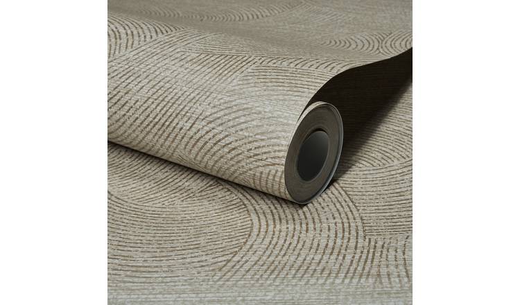 Grandeco Boutique Organic Maze Swirl PVC-free Eco Wallpaper - Neutral