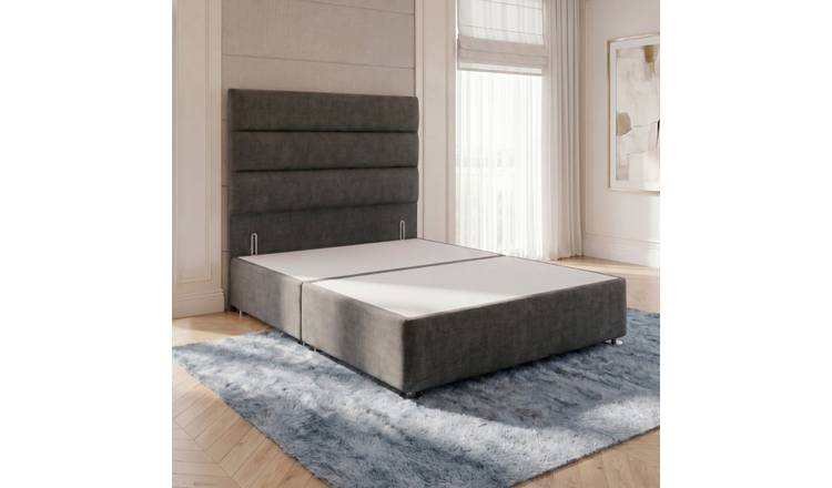 Somnior Regent Linen Small Single Divan Bed 54" Headboard - Charcoal