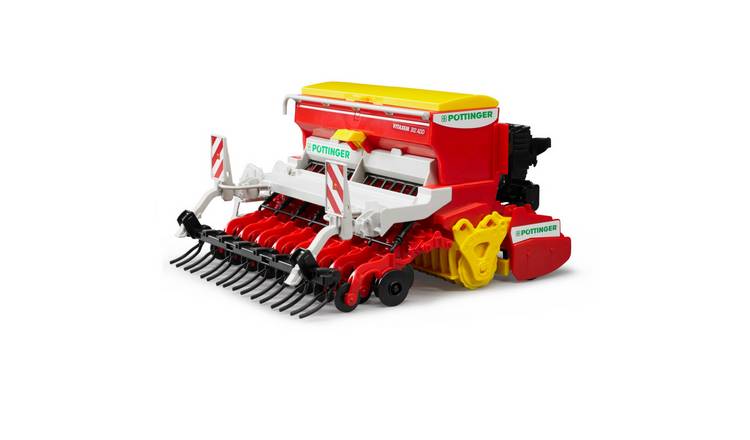 Bruder 1:16 Pöttinger Vitasem 302 ADD Harrow-Mounted Seed Drill - Red