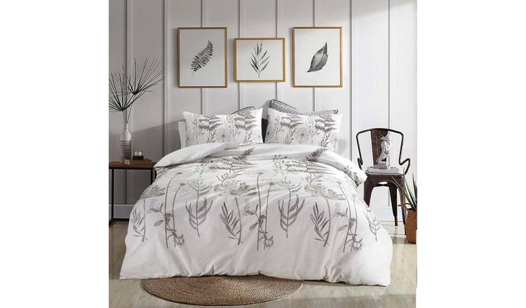 HomeSpace Direct Audra White Duvet Cover Set - Double