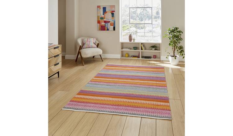 Mega Flooring Multi Modern Geometric Rug - 80 x 150cm