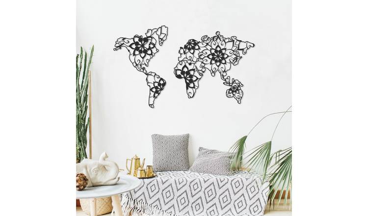 Decortie Metal Wall Art Mandala Metal Wall Art - black