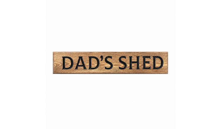 Peak Heritage Engraved Wooden Sign - L60cm - Dad's Shed