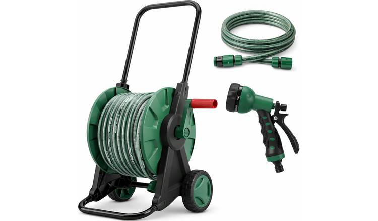 Greenera 30m Garden Hose Pipe Reel Cart on Wheels