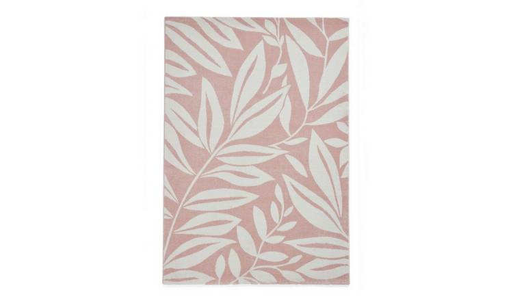 Mega Flooring Pink Modern Nature Print Rug - 160 x 230cm