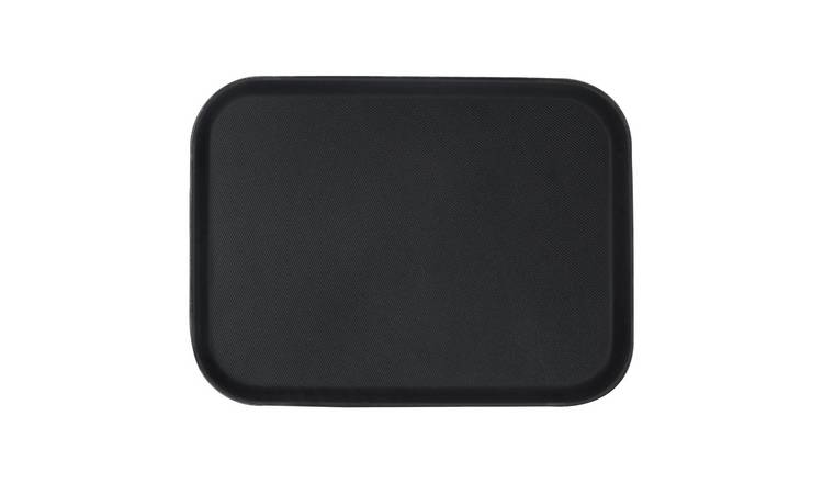 Argon Tableware 56 x 41cm Rectangle Non-Slip Serving Tray - Black
