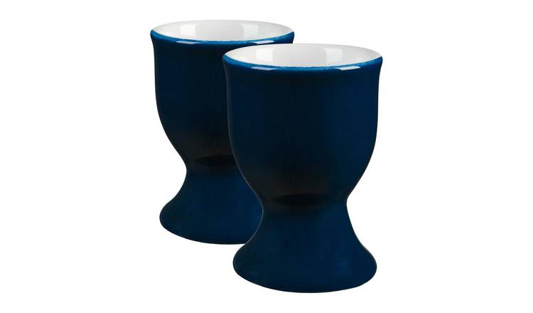 Argon Tableware Coloured Ceramic Egg Cups - 5cm - Navy - Pack of 2