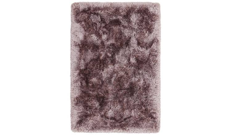 Mega Flooring Pink Shaggy Plain Rug - 70 x 140cm