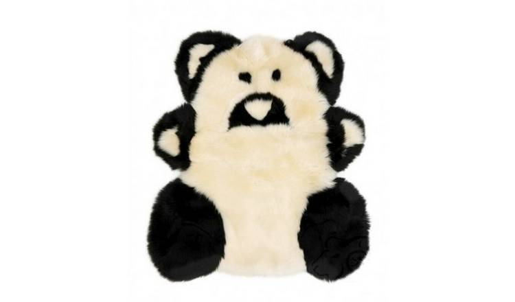 Eastern Counties Leather Sheepskin Teddy Bear Rug - Black