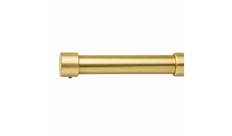 New Edge Blinds 16-19mm Gold Stud Eyelet Curtain Pole - 120cm - 210cm