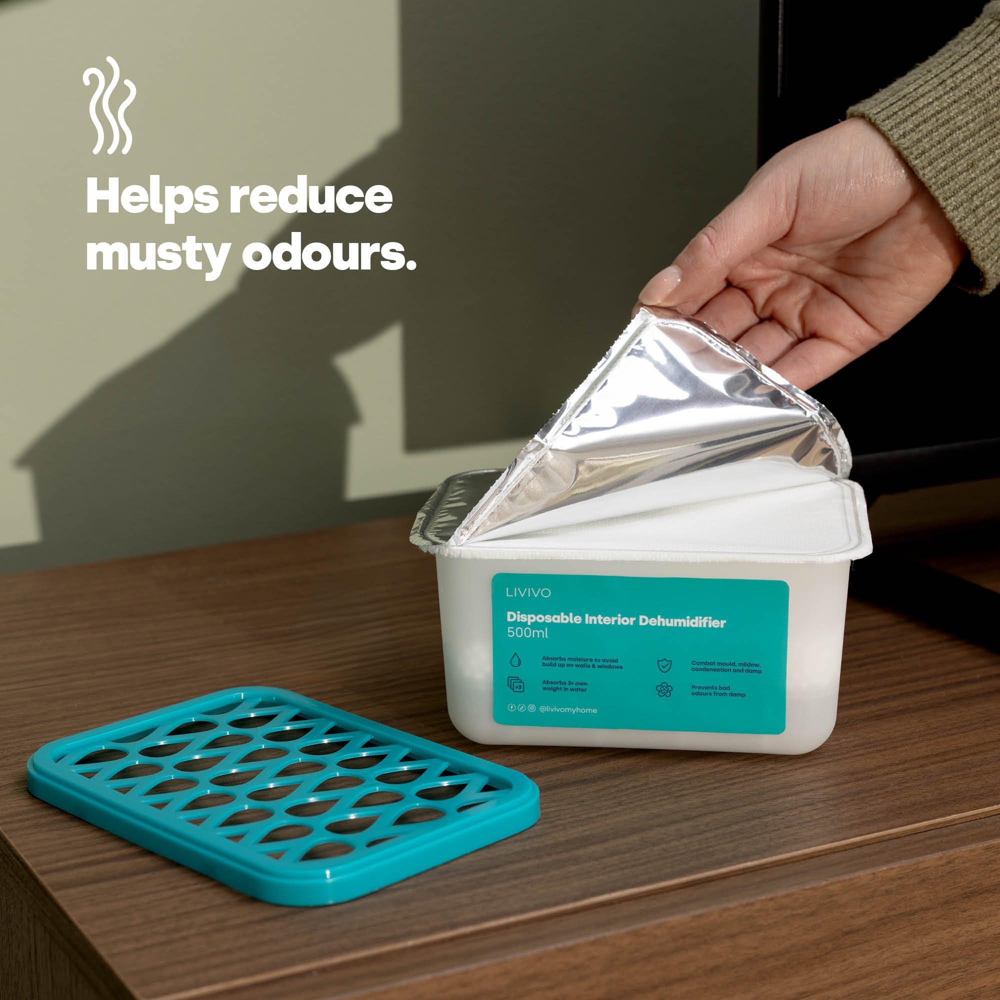 LIVIVO Disposable Teardrop Dehumidifiers 500ml - Pack of 10 - Image 3