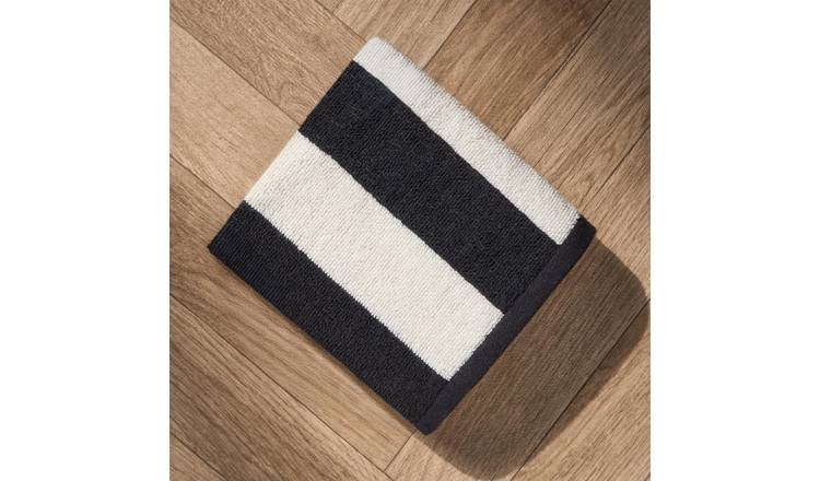 OHS Jacquard Stripe Cotton Hand Towel - 50 x 80cm - Mono