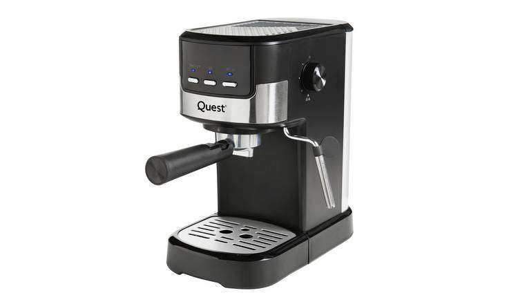 Quest Espresso Coffee Machine With 15 Bar Pressure - Black