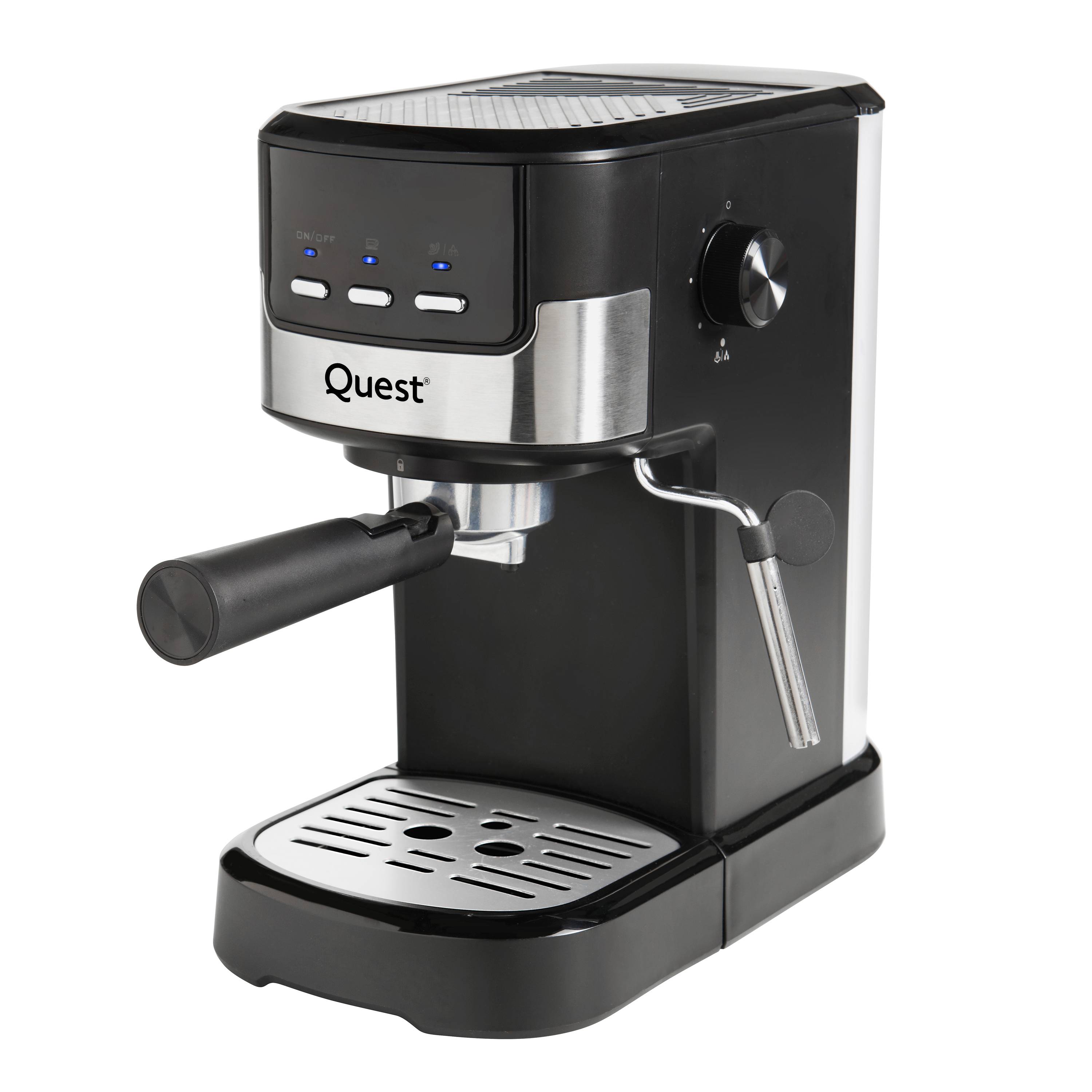 Quest Espresso Coffee Machine With 15 Bar Pressure - Black - Image 1