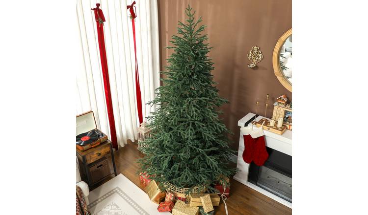HOMCOM 7 ft Artificial Christmas Tree 2942 Realistic Dense Branches - Green