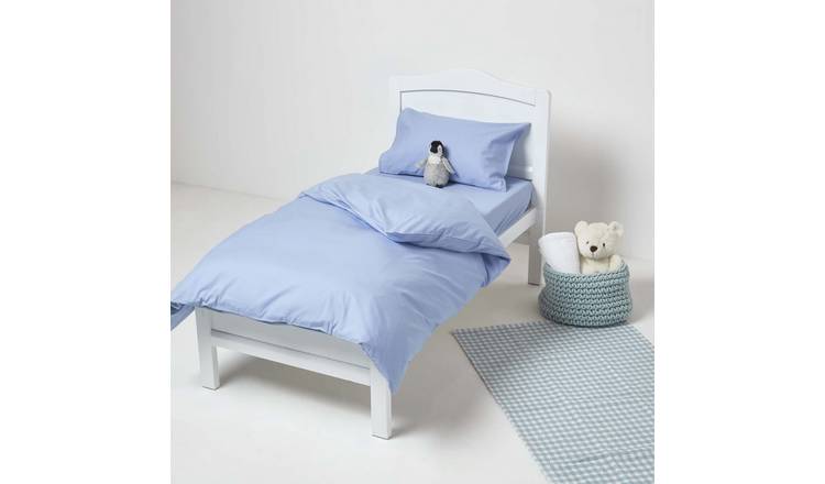 Homescapes Egyptian Cotton Cot Bed Duvet Cover Set - Blue