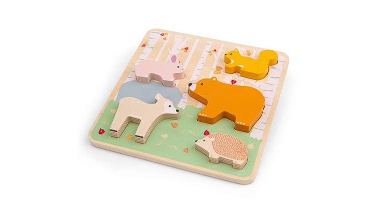 Bigjigs Toys Woodland Chunky Puzzle - 12 Months +