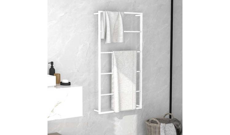 Walplus Steel Towel Rack - White - 60 x 10 x 116 cm