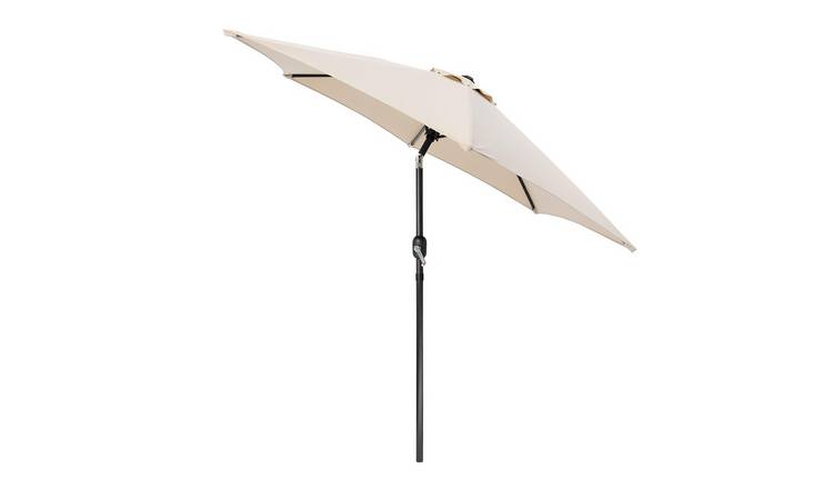 Harbour Housewares Tilting Garden Parasol - Natural