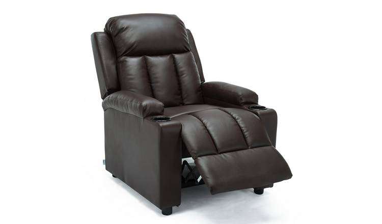 Furniture Online Studio Recliner Bonded Leather Recliner Chair – Brown