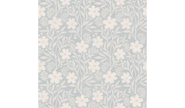 Arthouse Berry Floral Wallpaper - Blue