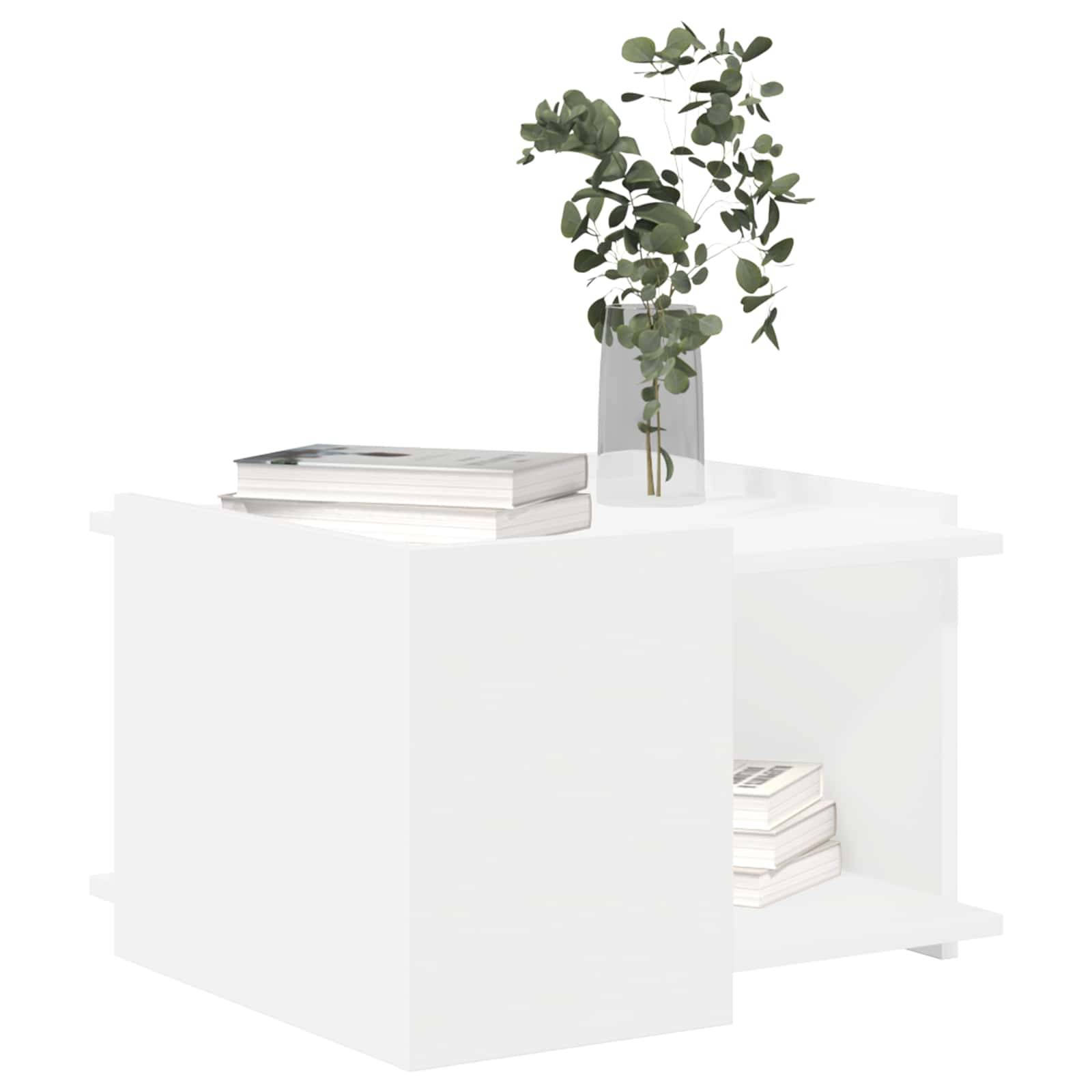 Walplus Engineered Wood Coffee Table - White - 50.5 x 50 x 33 cm - Image 2